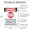 Signmission Chemical Spray In Progress Danger Sign, Plastic, 18in W x 24in L, 2PK OS-2PACK-DS-P-1824-V-2417 - alternate 3